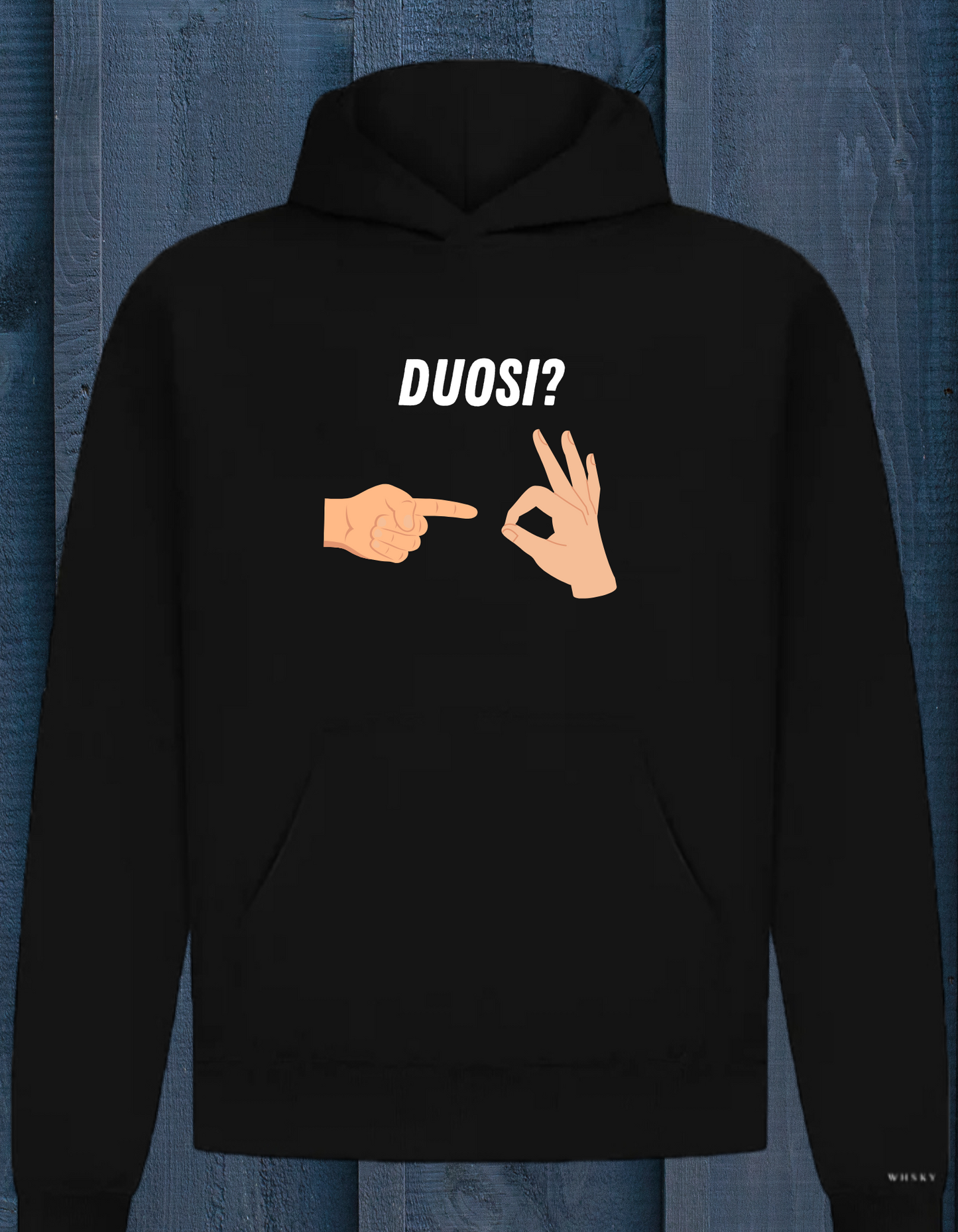Duosi? Džemperis su kapišonu