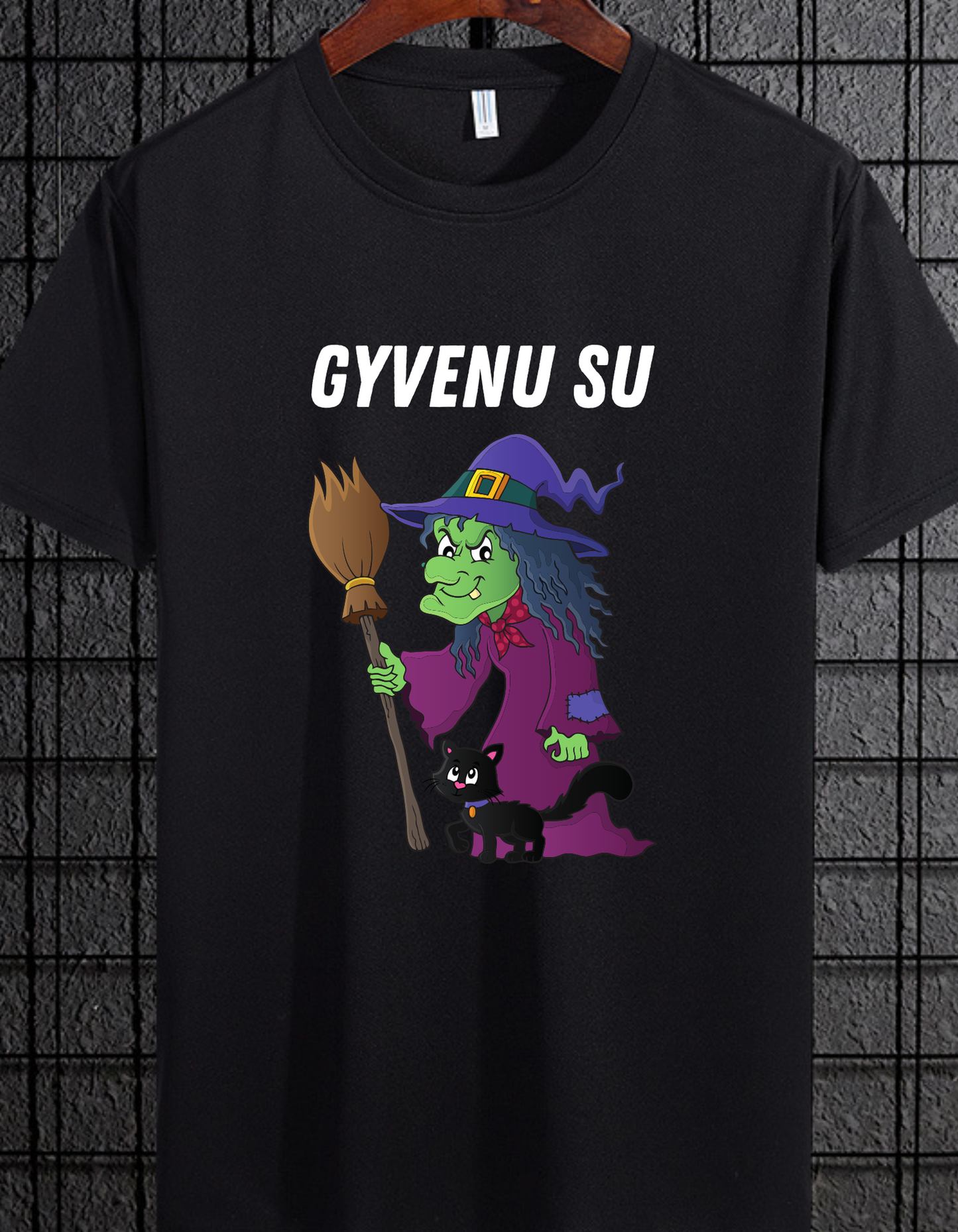 Gyvenu su ragana marškinėliai