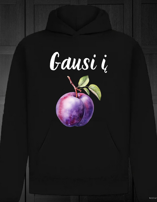 Gausi į slyvą džemperis su kapišonu