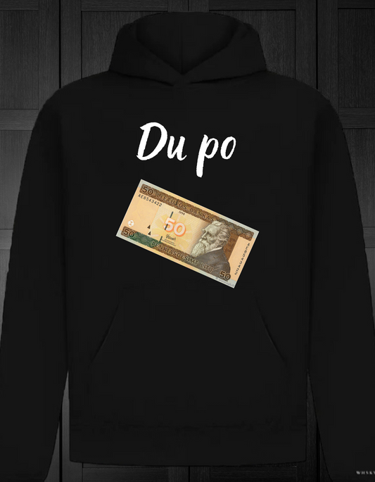 Du po penkiasdešimt džemperis su kapišonu