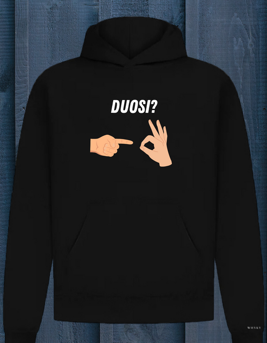 Duosi? Džemperis su kapišonu
